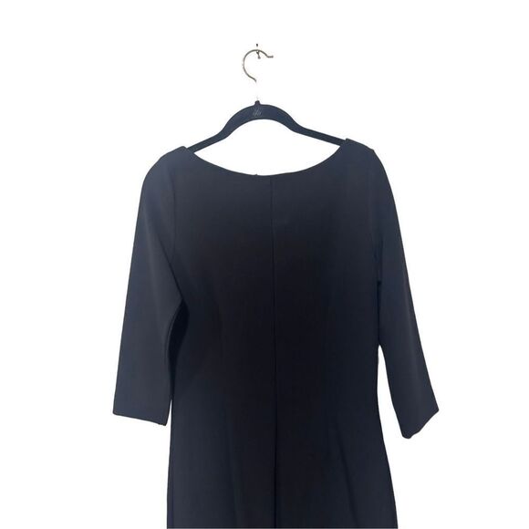 Boston Proper Black 3/4 sleeve nylon spandex mini dress square neckline size m - Picture 5 of 8